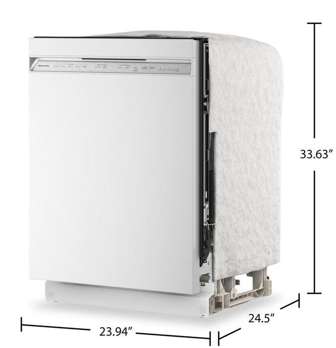 KitchenAid 24\" 47 dBA Dishwasher with Third Level Utensil Rack - White - KDFS224SWH 