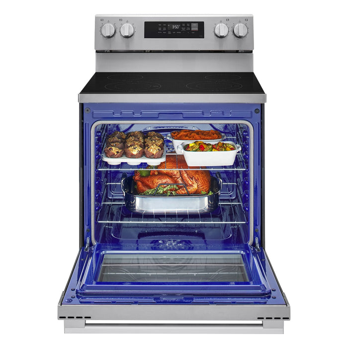 LG 30\" 6.3 Cu Ft. Smart Electric Range with Probake Convection® and EasyClean® - Stainless Steel - LREN6321YE