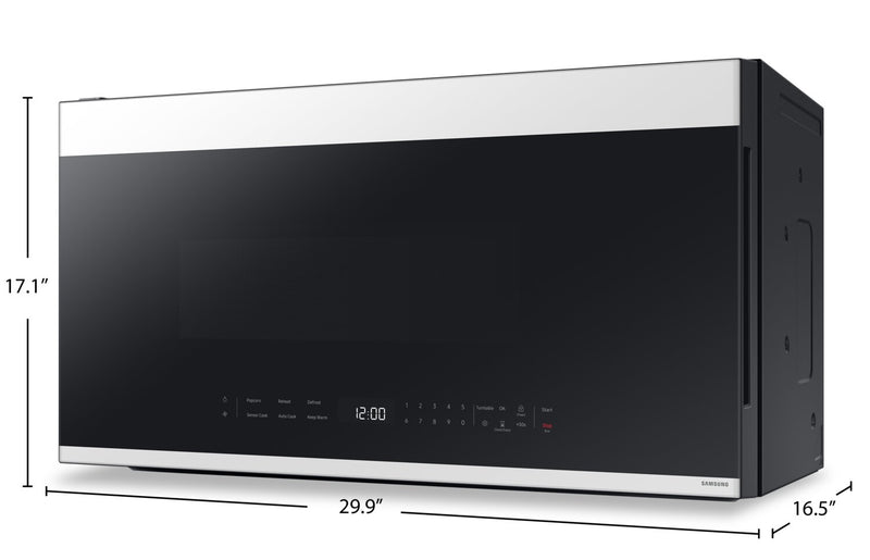 Samsung 2.1 Cu. Ft. Over-the-Range Microwave with 400 CFM and Glass Touch Control - White Glass - ME21DB650012AC