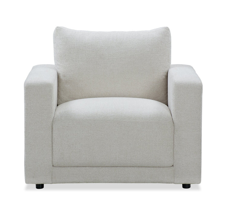 Lainey 39.76 \" Fabric Accent Chair with a Removable Back Cushion – Beige