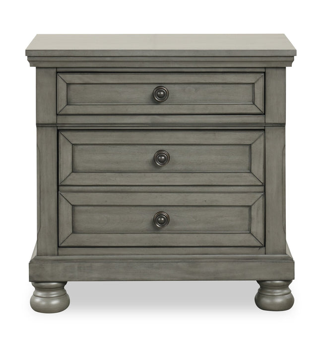 Chelsea 6pc Bedroom Set with Storage Bed, Dresser & Mirror, Grey - King Size