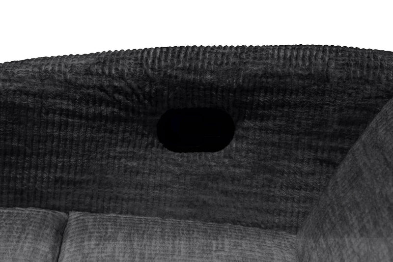 Remi 38\" Fabric Swivel Glider Reclining Chair – Charcoal