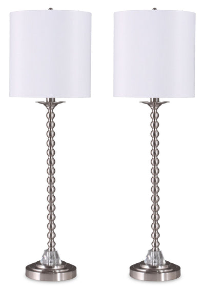 30" Brushed Nickel 2-Piece Set, with Two Table Lamps | Ensemble 2 lampes de table de 30 po en nickel brossé | SB0210PK