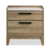 ["Sable Bedside 2-Drawer Nightstand, 24\"W x 24\"H - Light Brown"]