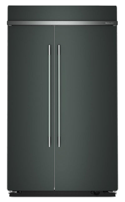 Kitchenaid 48" 29.4 Cu. Ft. Built-In Side-by-Side Refrigerator – Juniper - KBSN748SJP | Réfrigérateur encastré KitchenAid de 29,4 pi3 et de 48 po à compartiments juxtaposés - genièvre - KBSN748SJP