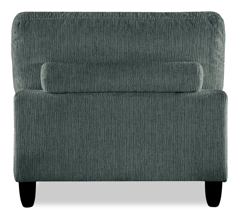 Lounge Modular 40\" Chenille Fabric Armless Chair - Grey