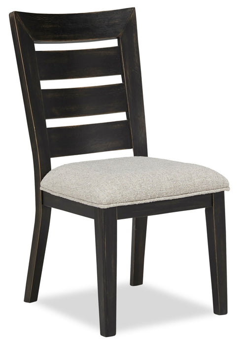 Logan 7pc Dining Set with Table & 6 Chairs, 72-108\"W Extension - Natural Oak & Rustic Black