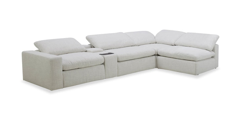 Sky Modular 5-piece Fabric Power Sectional – Nathan Wheat 