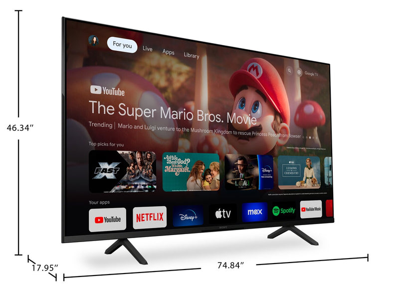 Sony 85\" Bravia 3 LED 4K HDR10 Dolby Vision Motionflow XR 60Hz Google Smart TV (K85S30)