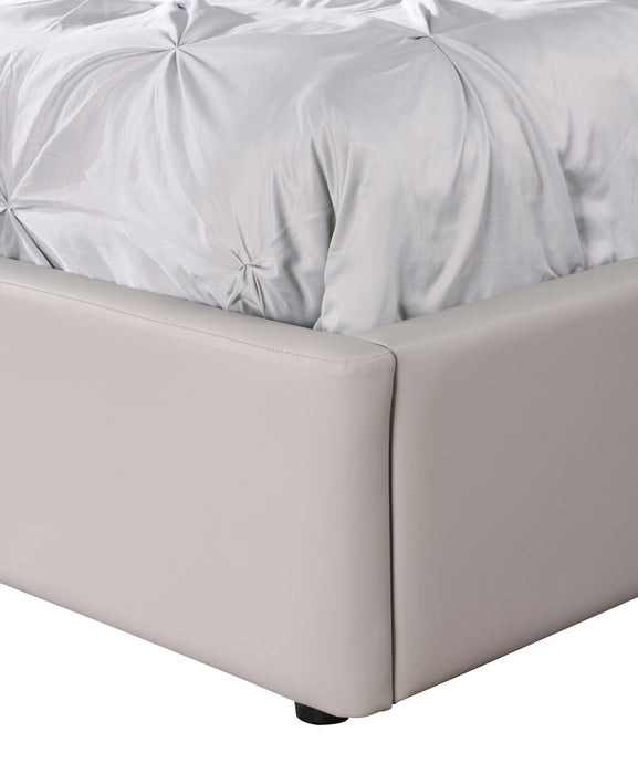 Nico Leather-Look Storage King Bed – Taupe