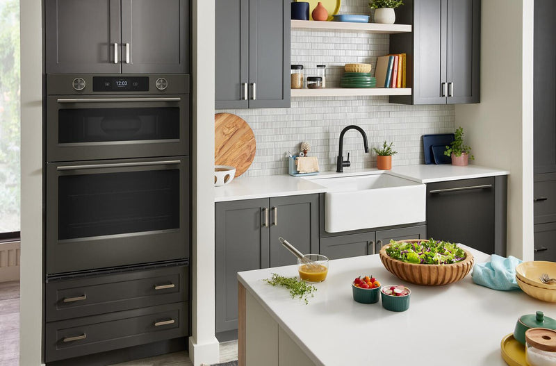 KitchenAid 30\"  Smart Electric Combo Wall Oven - Black Ore - KOEC730SBE