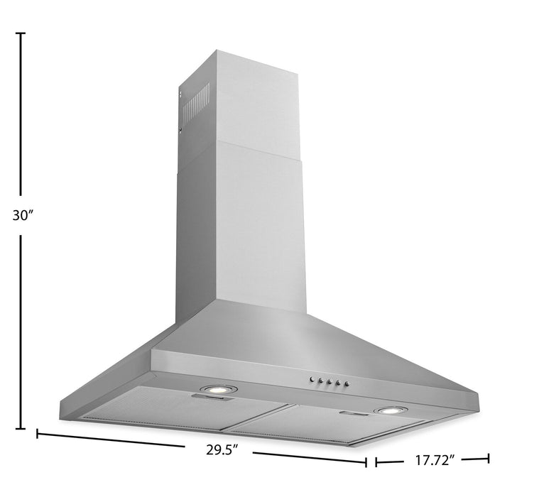 30\" Stainless Canopy Wall-Mounted Hood - FHWC3075LS