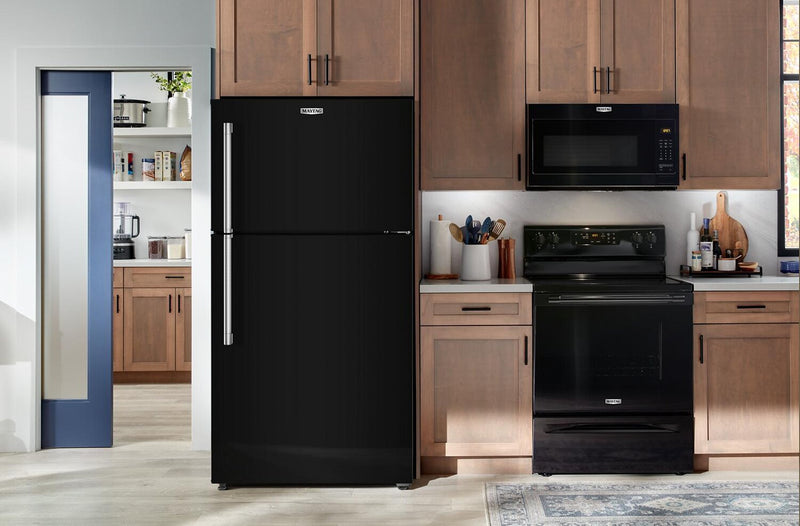 Maytag 30\" 19 Cu. Ft. Top-Freezer Refrigerator with Garage Mode – Black - MRTX5119SB