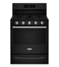 Maytag 5 Cu. Ft. Convection Gas Range with No Preheat Air Fry - Black - MFGS6030RB 