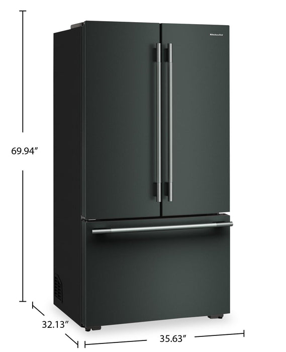 KitchenAid 36\" 24 Cu. Ft. Counter-Depth French Door Refrigerator - Juniper - KRFC236SJP