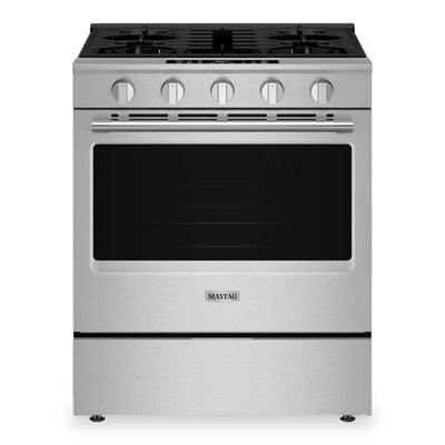 Maytag 30" 5 Cu. Ft. Slide-In Gas Range - Fingerprint Resistant Stainless Steel - MSGS7030SZ | Cuisinière à gaz encastrée Maytag de 5 pi3 et de 30 po - acier inoxydable résistant aux traces de doigts - MSGS7030SZ