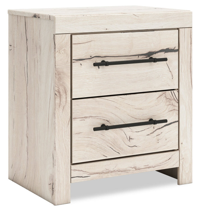 Derekson 6pc Bedroom Set with Panel Bed, Dresser, Mirror & Nightstand, Rustic White - Full Size
