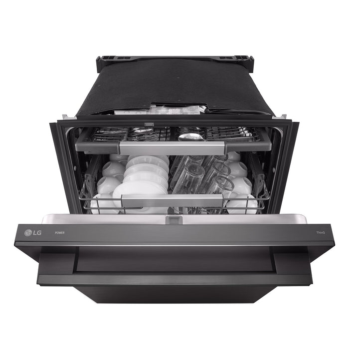 LG 24\" 42 dBA Built-In Top-Control Dishwasher with QuadWash® Pro – Black Stainless Steel - LDNTH753D