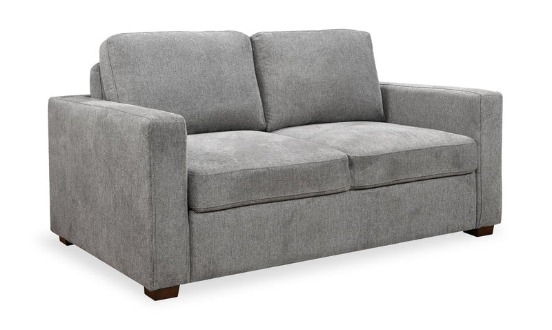 Drift 66.5\" Linen-Look Fabric Sleeper Sofa with Track Arms - Grey
