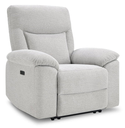 Spencer 41.3" Chenille Fabric Power Reclining Chair - Grey | Fauteuil à inclinaison électrique Spencer de 41,3 po en tissu de chenille - gris