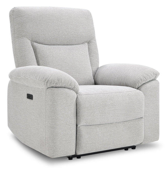 Spencer 41.3\" Chenille Fabric Power Reclining Chair - Grey