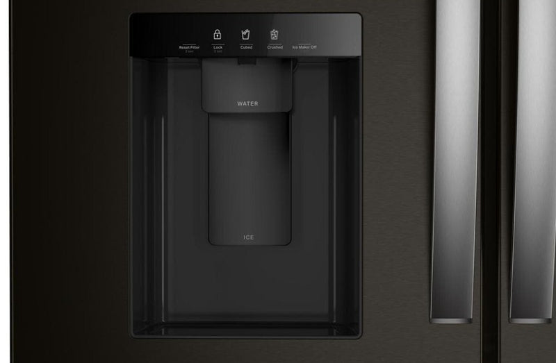 Whirlpool 36\" 29 Cu. Ft. French Door Refrigerator – Fingerprint Resistant Black Stainless Steel - WRMF3636SV