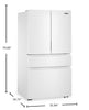 Whirlpool 36" 30 Cu. Ft. French Door Refrigerator – White - WRMF3336SW | Réfrigérateur Whirlpool de 36 po et de 30 pi3 à portes françaises - blanc - WRMF3336SW