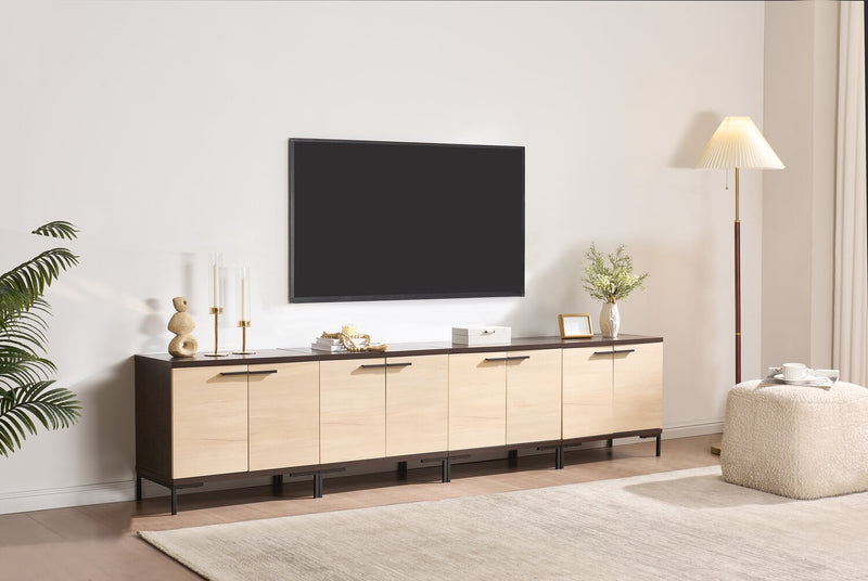 Sonora 4-piece TV Stand with Storage for TVs up to 100\"- Dark Oak