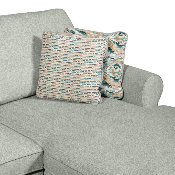 Scott Living Haven 3-Piece Left-Facing Chenille Fabric Cuddler Sleeper Sectional with Storage - Seafoam Blue