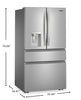 Whirlpool 36" 29 Cu. Ft. French Door Refrigerator – Fingerprint-Resistant Stainless Steel - WRMF3636SZ | Réfrigérateur Whirlpool de 29 pi3 et de 36 po à portes françaises - acier inoxydable résistant aux traces de doigts - WRMF3636SZ