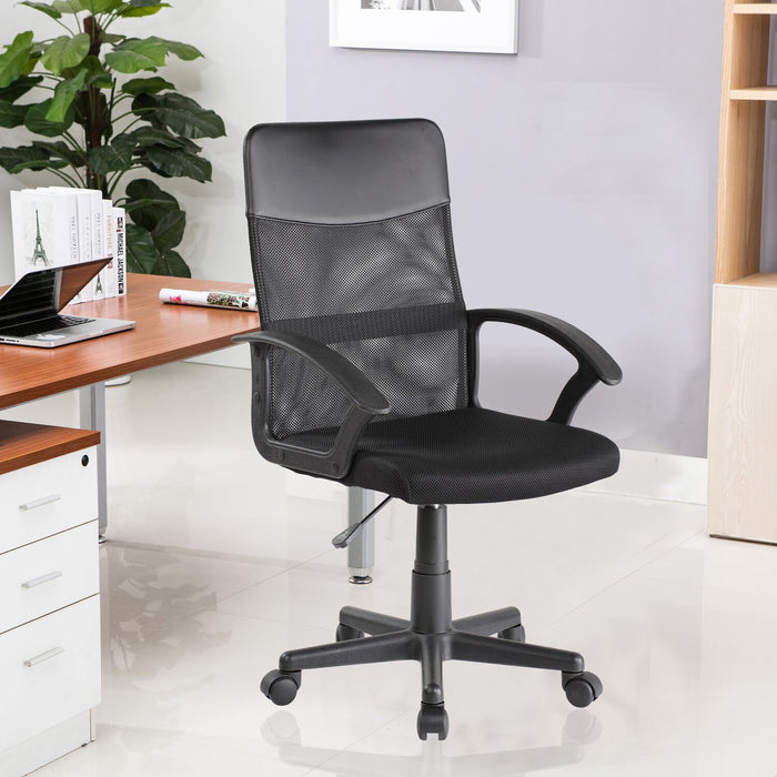 Pixel 22\" Mesh Fabric Office Chair with Lumbar Support - Black