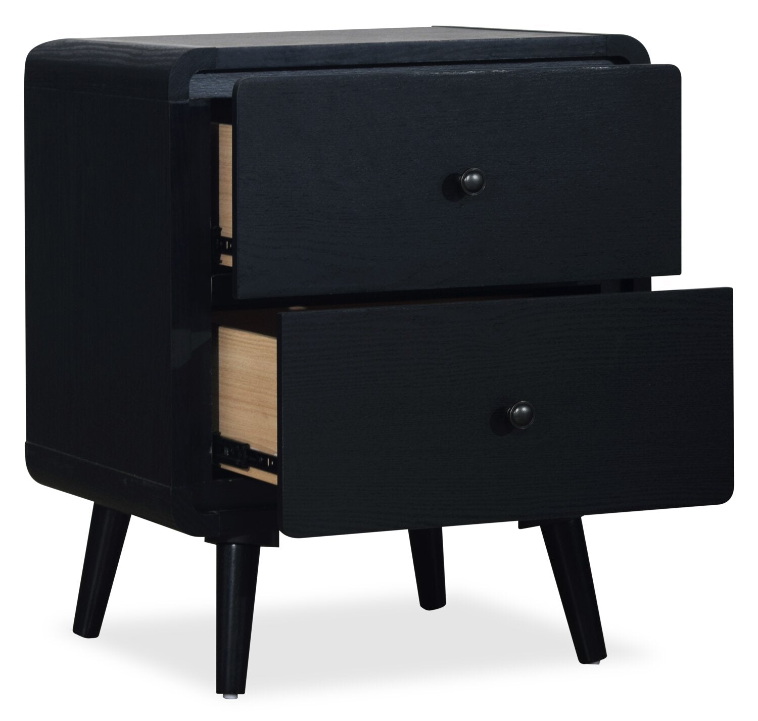 Milan Bedside 2-Drawer Nightstand, Mid-Century Modern, 22