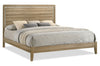["Sable Panel Bed with Headboard & Frame, Light Brown - King Size"]