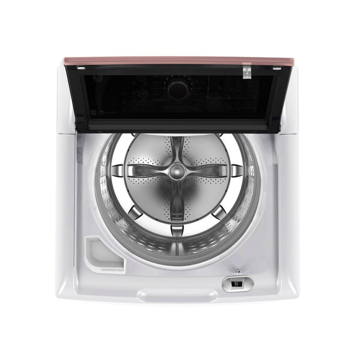 GE 5.3 Cu. Ft. Top Load Washer - White and Rose Gold - GTW690BMYWR