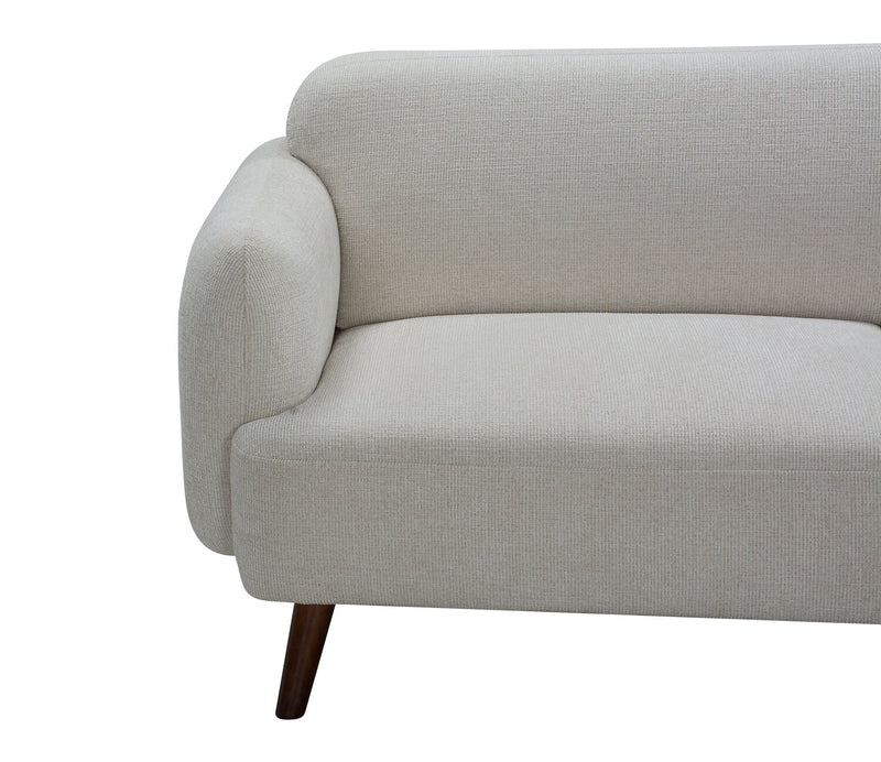 Sadie 63\" Fabric Loveseat with Rubberwood Legs – Beige