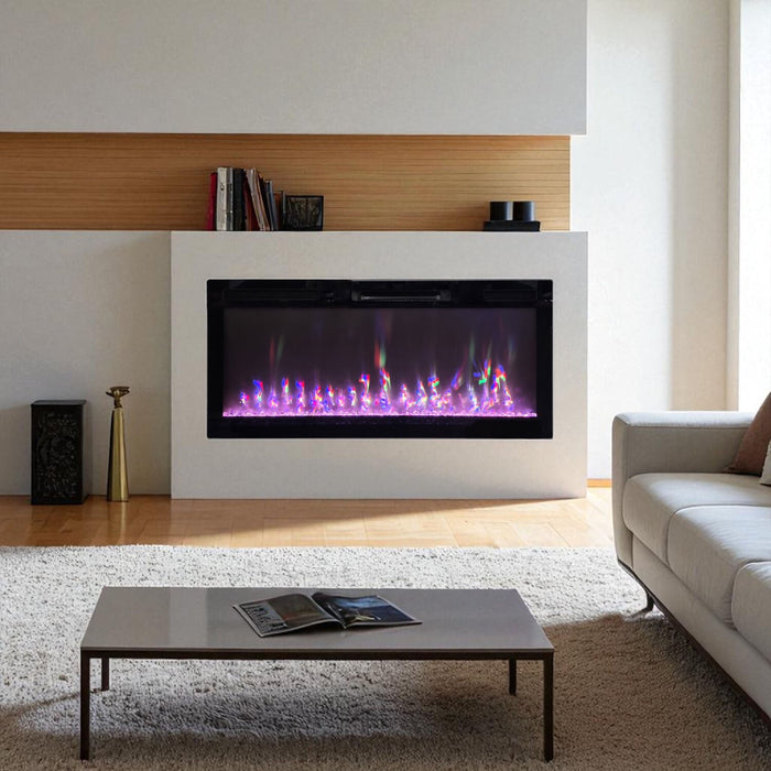 Mirage 42\" Modern Electric Fireplace - Black