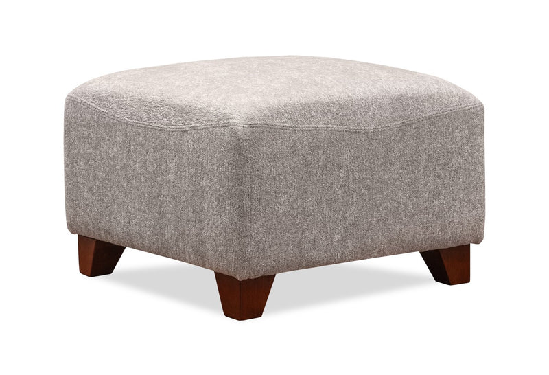 Zello 22\" Linen-Look Fabric Ottoman - Linen