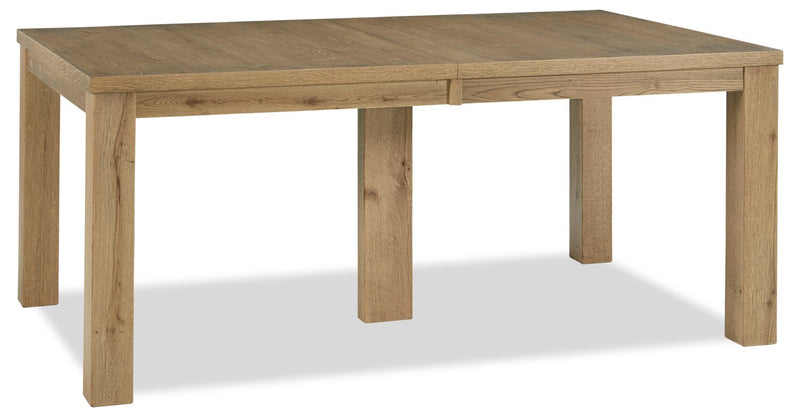 Logan Dining Table with 72-108\"W Extension - Natural Oak