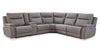 Caleb 6-Piece Power Reclining Sectional with Storage Console and USB Port - Grey