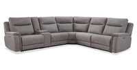 Caleb 6-Piece Power Reclining Sectional with Storage Console and USB Port - Grey 
