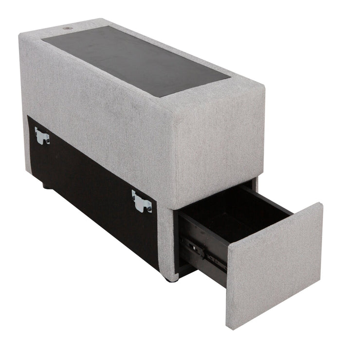 Vault 6-Piece Right-Facing Sectional with Sofa Bed Loveseat, Three Storage Chairs and Storage Chaise - Grey