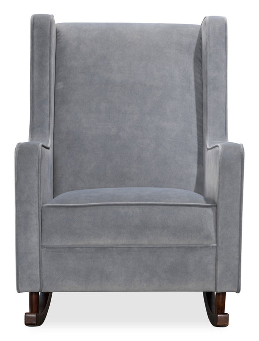 Sherri 29.5\" Rocking Chair with Wooden Sleigh Feet - Grey