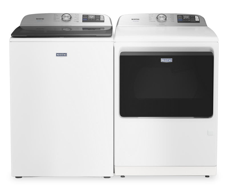 Maytag 6.0 Cu. Ft. Pet Pro Smart Top-Load Washer and 7.4 Cu. Ft. Gas Dryer - White 