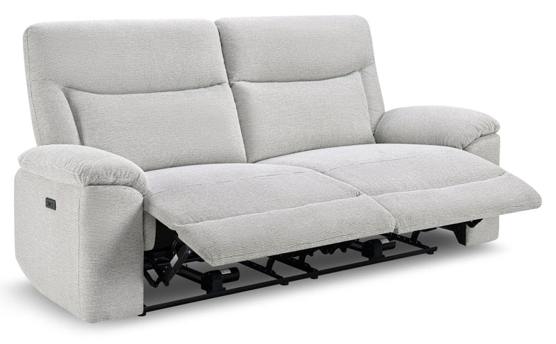 Spencer 80.9\" Chenille Fabric Power Reclining Sofa - Grey