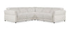 Cindy Crawford Home Aspen 3-Piece Power Reclining Sectional with Adjustable Headrests and USB Port - Alabaster