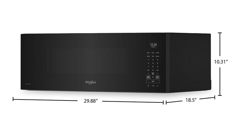 Whirlpool 1.1 Cu. Ft. Smart Low-Profile Over-the-Range Microwave - Black - YWMML5530RB
