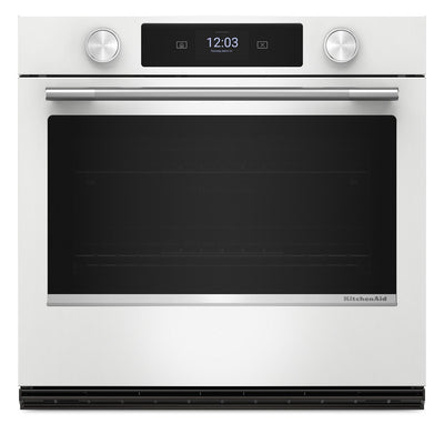 KitchenAid 30" Smart Electric Single Wall Oven - White - KOES730SWH |  Four mural simple électrique intelligent KitchenAid de 30 po - blanc - KOES730SWH