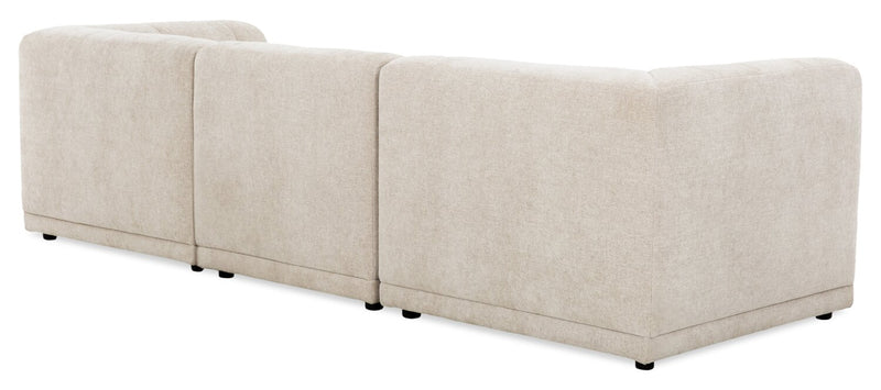 Oaklyn Modular 109\" Fabric Sofa with Tufted Seat Cushions - Beige