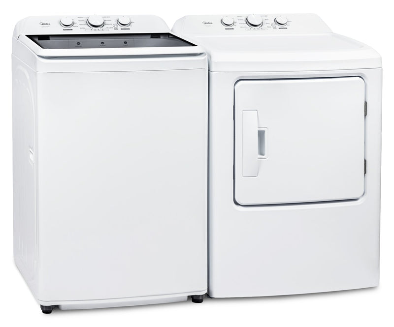 Midea 4.5 Cu. Ft. Top Load Agitator Washer and 7.0 Cu. Ft. Electric Dryer – White 