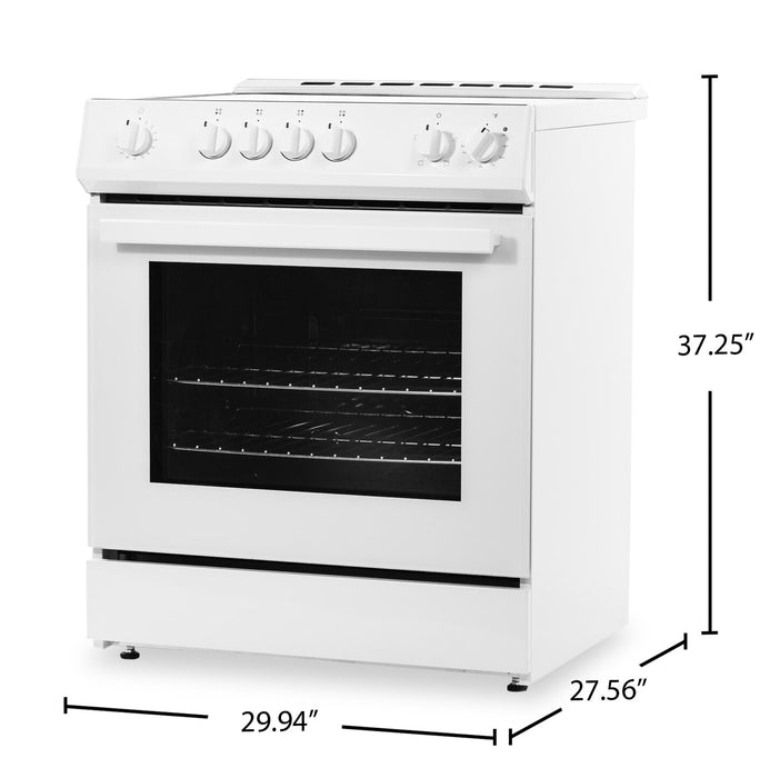 Danby 5.0 Cu. Ft. Smooth Top Electric Range - White - DRRM300WC